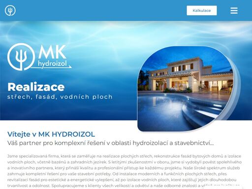 mk hydroizol - vaši odborníci na renovace bazénů, realizace bazénů, koupací jezírka a hydroizolace. kvalita a profesionální přístup.