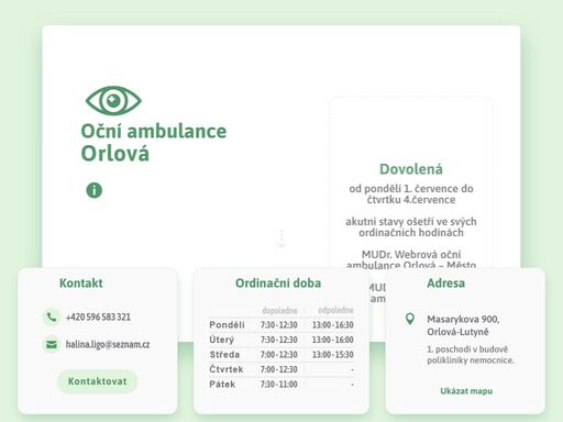 www.ocniambulanceorlova.cz