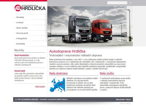 autodoprava hrdlička - vnitrostátní i mezinárodní nákladní doprava