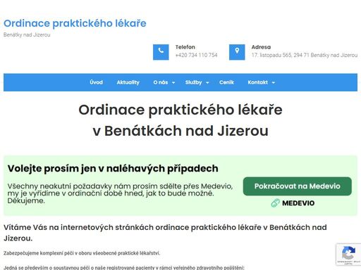 www.ordinacebenatky.cz