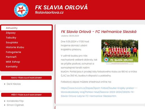 www.fkslaviaorlova.cz