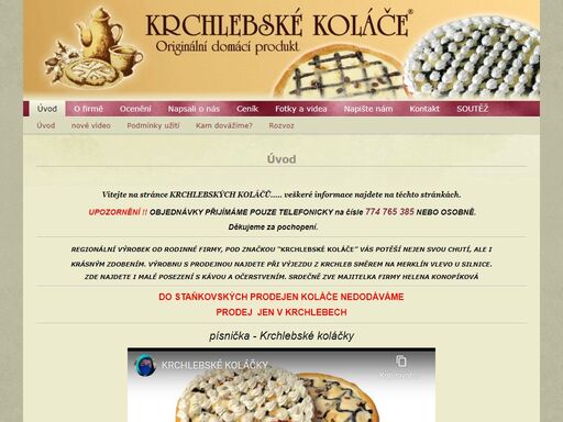 www.krchlebskekolace.cz
