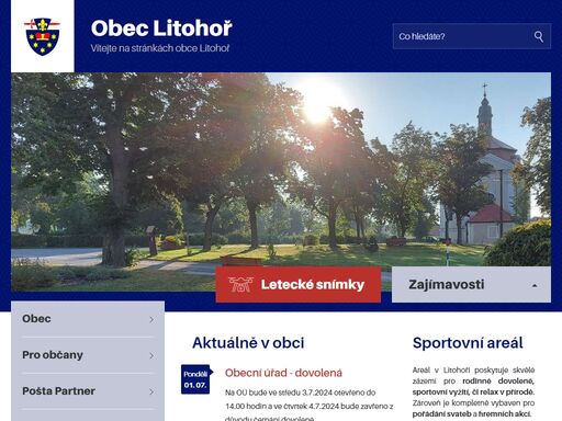 obec litohoř, oficiální www stránky