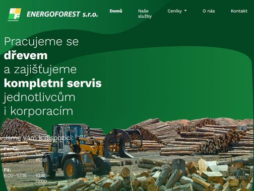 firma energoforest s.r.o. působí v oblasti lesního hospodářství včetně pily a zakázkové truhlářské výroby a v dalších navazujících oborech.