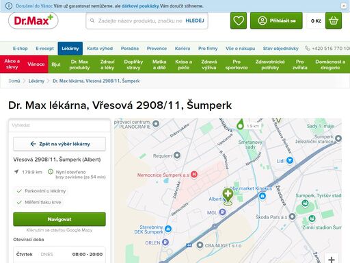 dr. max lékárna, vřesová 2908/11, šumperk | dr. max lékárna