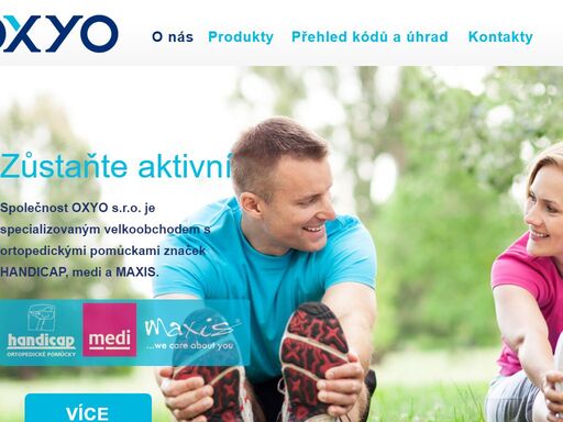 společnost oxyo s.r.o. zajišťuje zastoupení výrobců ortopedických pomůcek handicap, medi a maxis pro českou republiku a slovensko.