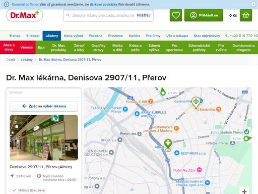 dr. max lékárna, denisova 2907/11, přerov | dr. max lékárna