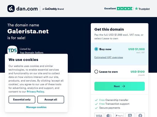 the domain name galerista.net is for sale. make an offer or buy it now at a set price.