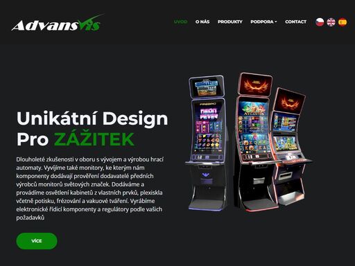 design, development and production of casino systems, cabinets, controllers, design solutions.