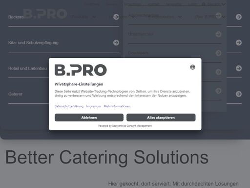 b.pro gmbh - from professionals for professionals.
with the business areas catering solutions and enoxx engineering.