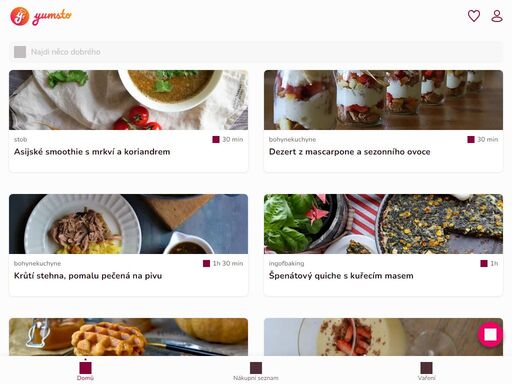miluješ jídlo? v aplikaci najdeš recepty od blogerů, snadný postup a navrch kupu inspirace k vaření. sem tam přihodíme i tip do kuchyně. mrkni se sám.