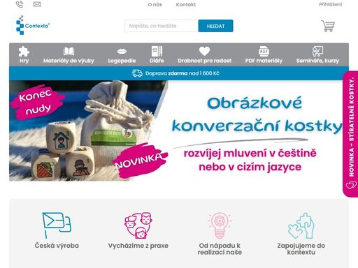 eshop s jazykovými hrami a materiály. jazyková škola contexta s.r.o. vytváří a prodává vlastní jazykové hry.