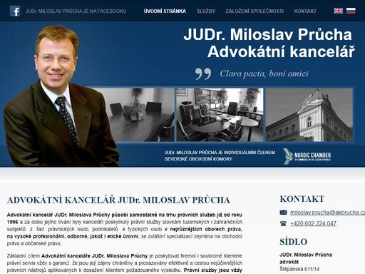 od roku 1996 nabízí advokátní kancelář judr. miloslava průchy svým klientům profesionální právní služby v samém centru prahy.