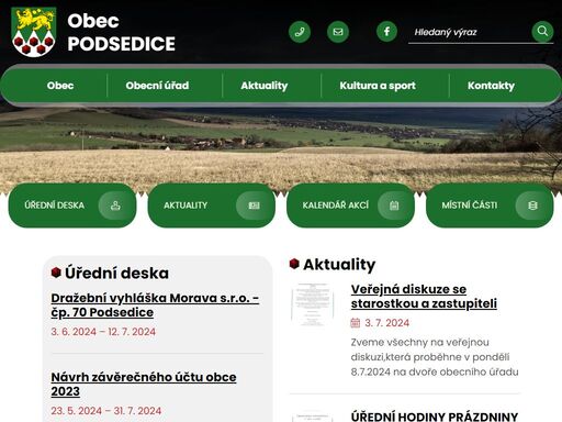 www.obecpodsedice.cz