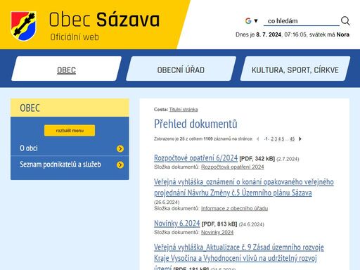 www.obecsazava.cz