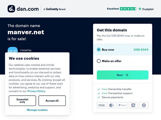 the domain name manver.net is for sale. make an offer or buy it now at a set price.