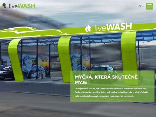 live wash je distributorem a provozovatelem bezkontaktních automyček v české republice a na slovensku