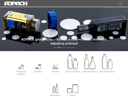 adpack group, s.r.o. - výroba a velkoobchod obalů pro nápojový průmysl: skleněné a pet láhve, miniatury, uzávěry, etikety a ochranné prvky (hologramy). návrhy obalů a kompletní obalové strategie.