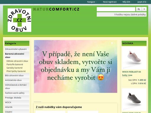 internetová prodejna www.zdravotniobuv.cz
