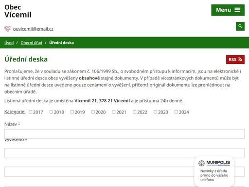 www.obec-vicemil.cz