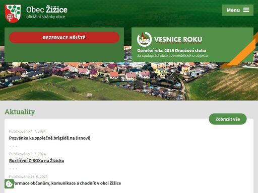 oficiální stránky obcí žižicka