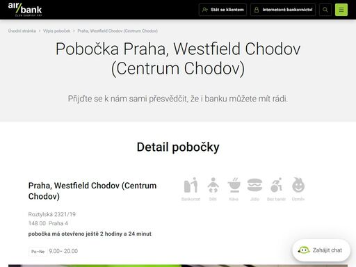 vkladomat: umístění v oc, dostupný dle otevírací doby ocpobočku najdete ve finanční části obchodního