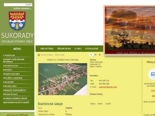 oficiální stránky obce sukorady