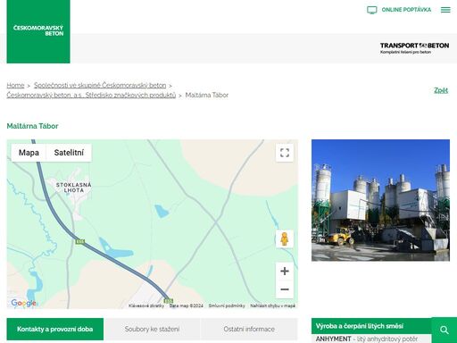 www.transportbeton.cz/ceskomoravsky-beton-a-s-stredisko-znackovych-produktu/maltarna-tabor.html