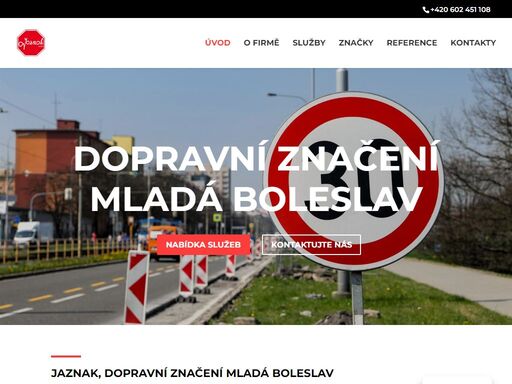 dopravní značení mladá boleslav - jaznak - firma zabývající se výrobou a údržbou dopravního značení v okrese mladá boleslav a okolí.
