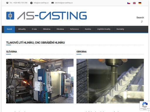slévárna a obrobna společnosti as-casting s.r.o. se zaměřuje zejména na tlakové lití hliníku a následné cnc obrábění hliníku.