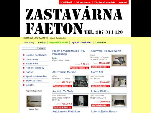 bazar zastavarna faeton české budějovice