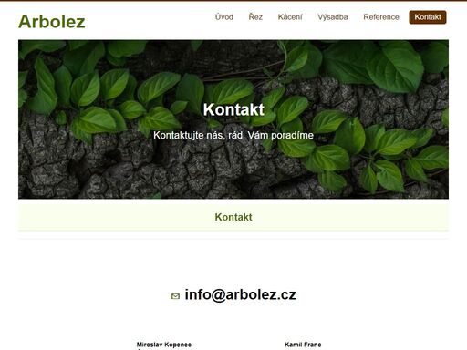 www.arbolez.cz/kontakt
