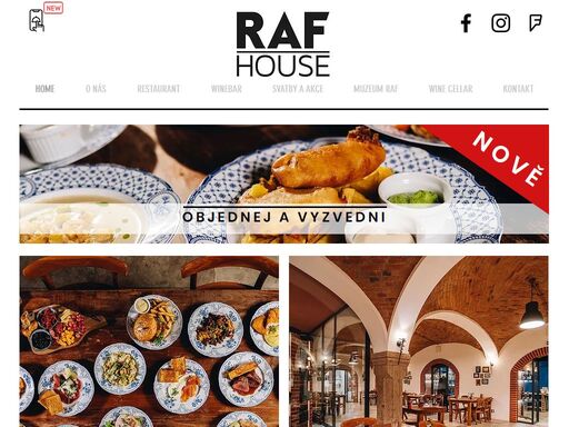 v raf house najdete muzeum royal air force generála emila bočka, anglický pub, stylový winebar s víny značky raf a industriální společenský sál. vaříme bristky inspirovanou kuchyni, těšíme se na vaši návštěvu!