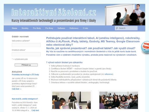 interaktivniskoleni.cz - certifikovaná školení pro školy i firmy: interaktivní tabule, hlasování, prezentační dovednosti. školení na míru, konzultace.