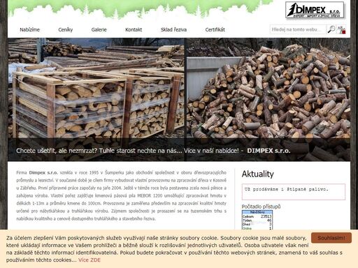 dimpex je pila nacházející se v kosově. zajišťujeme jak prodej dřeva, tak veškeré lesnické práce.