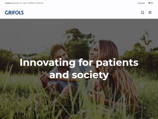 grifols, global healthcare leader in producing plasma derived medicines and other innovative biopharmaceutical solutions, is dedicated to improving the health and well-being of patients.
