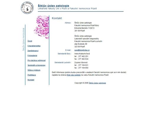 www.sikluv-ustav-patologie.patologie.cz/kontakt.html