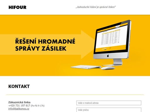 hifour.cz: řešení hromadné správy zásilek.
