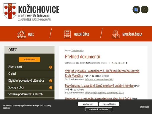 www.kozichovice.cz