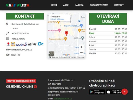 www.pizzadvurkralove.cz/#kontakt