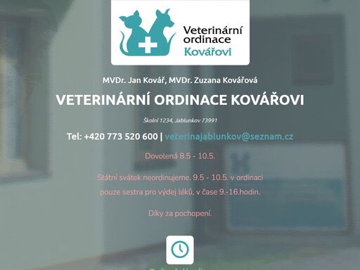 www.veterinajablunkov.cz