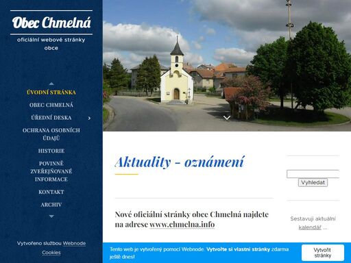 nové oficiální stránky obce chmelná najdete na adrese www.chmelna.info