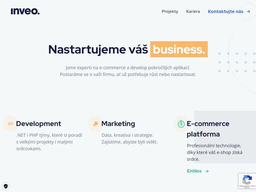 develop týmy .net, php a marketingové oddělení inveo.cz se postarají o váš business, ať už potřebuje růst nebo nastartovat. jsme profesionálové a práce nás baví.