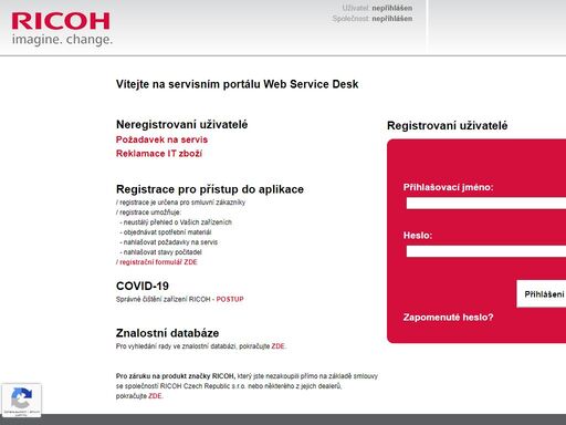 ricoh czech republic, helpdesk aplikace - inhelp 0.2