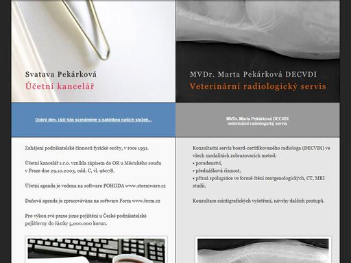 mvdr. marta pekárková decvdi - veterinární radiologie