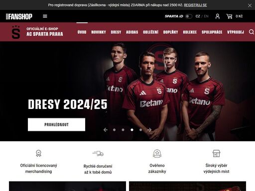 oficiální e-shop a fanshop se suvenýry fotbalového klubu ac sparta