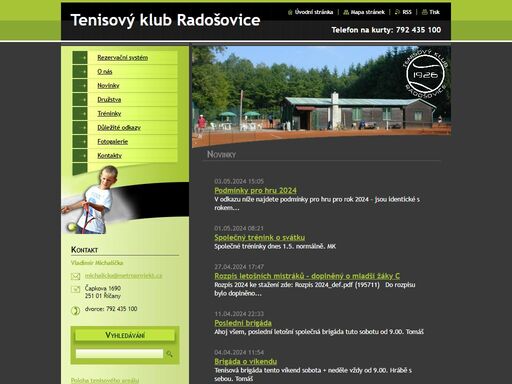 oficiální stránky tenisového klubu radošovice.