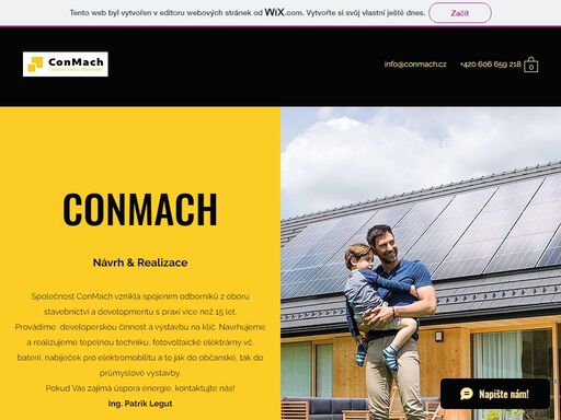společnost conmach s.r.o. realizuje fotovoltaické elektrárny a tepelná čerpadla na klíč. se soláry od nás budete šetřit energii! 