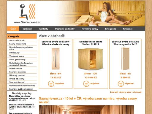  sauna-levně.cz - 15 let v čr, výroba na míru, výroba sauny na klíč,  výroba saun a prodej,