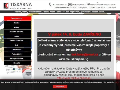 www.razitka-vizitkykolar.cz